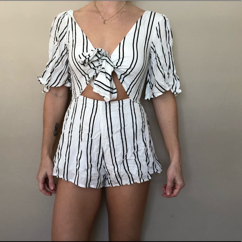 Striped romper